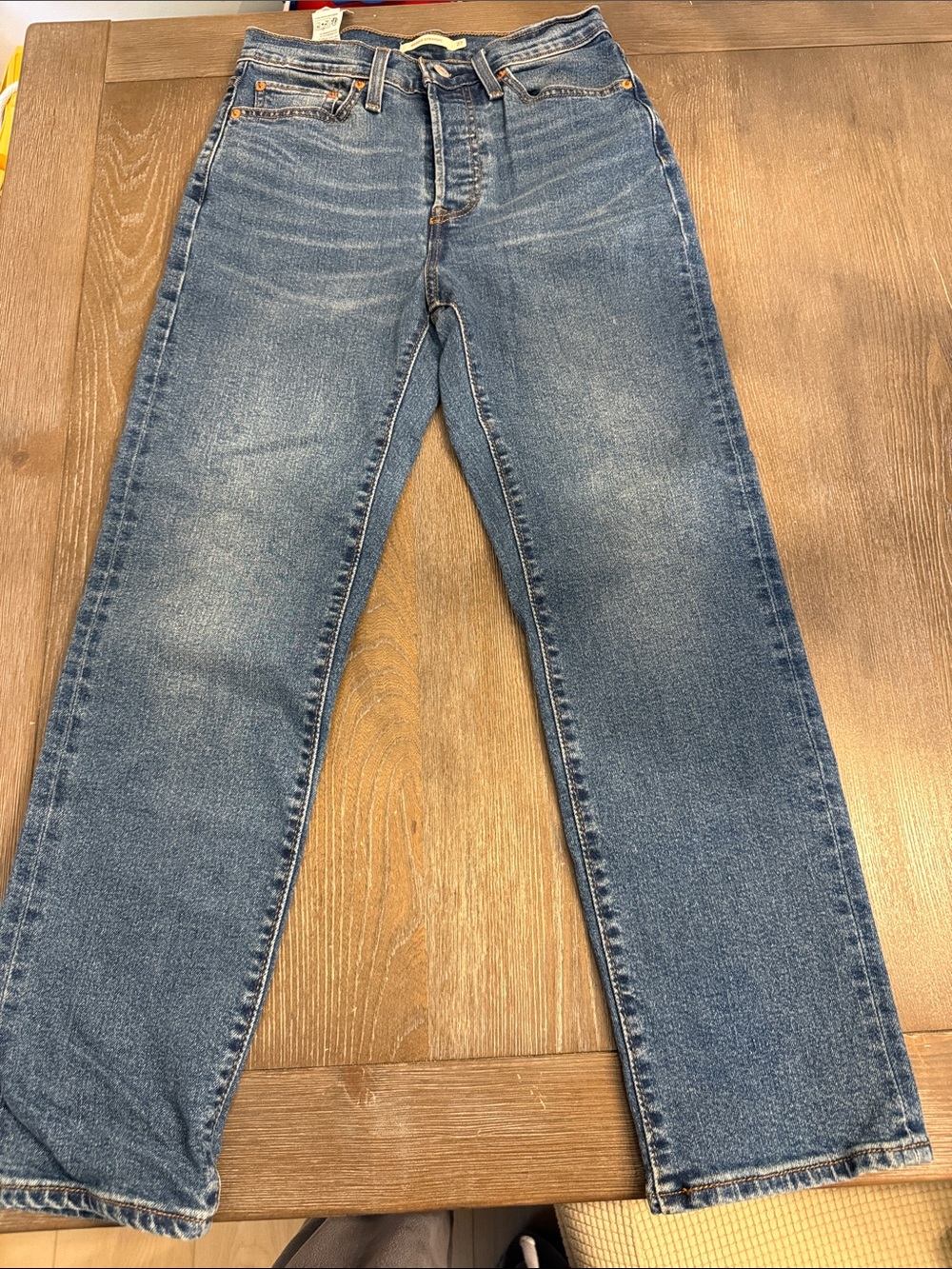 Men's Blue Straight-Leg Jeans
